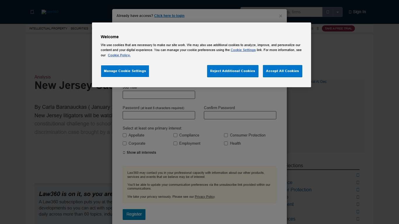 New Jersey Cases To Watch In 2026 - Law360