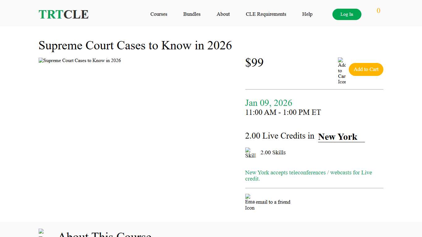 Supreme Court Cases to Know in 2026 | TRTCLE
