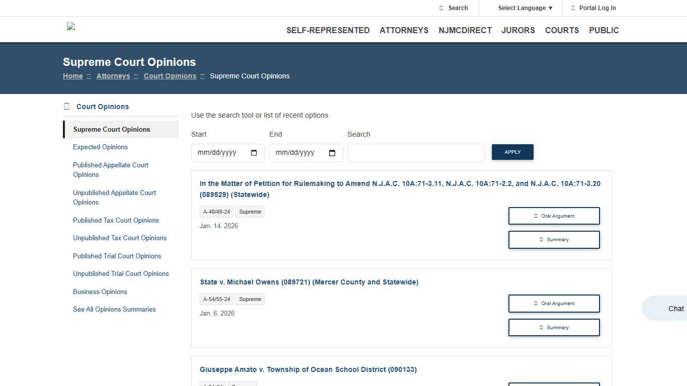 Supreme Court Opinions | NJ Courts